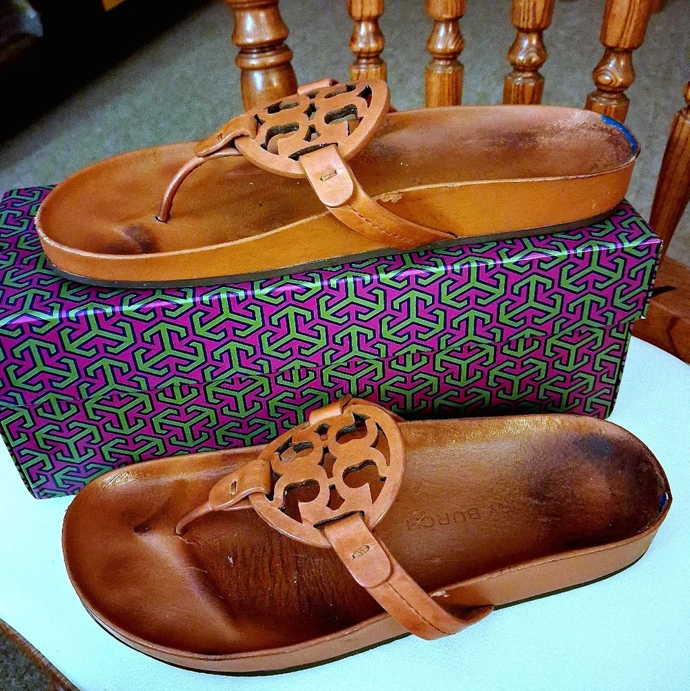 Tory Burch Miller Cloud Thong Sandals Size 8.5 - Picture 13 of 13